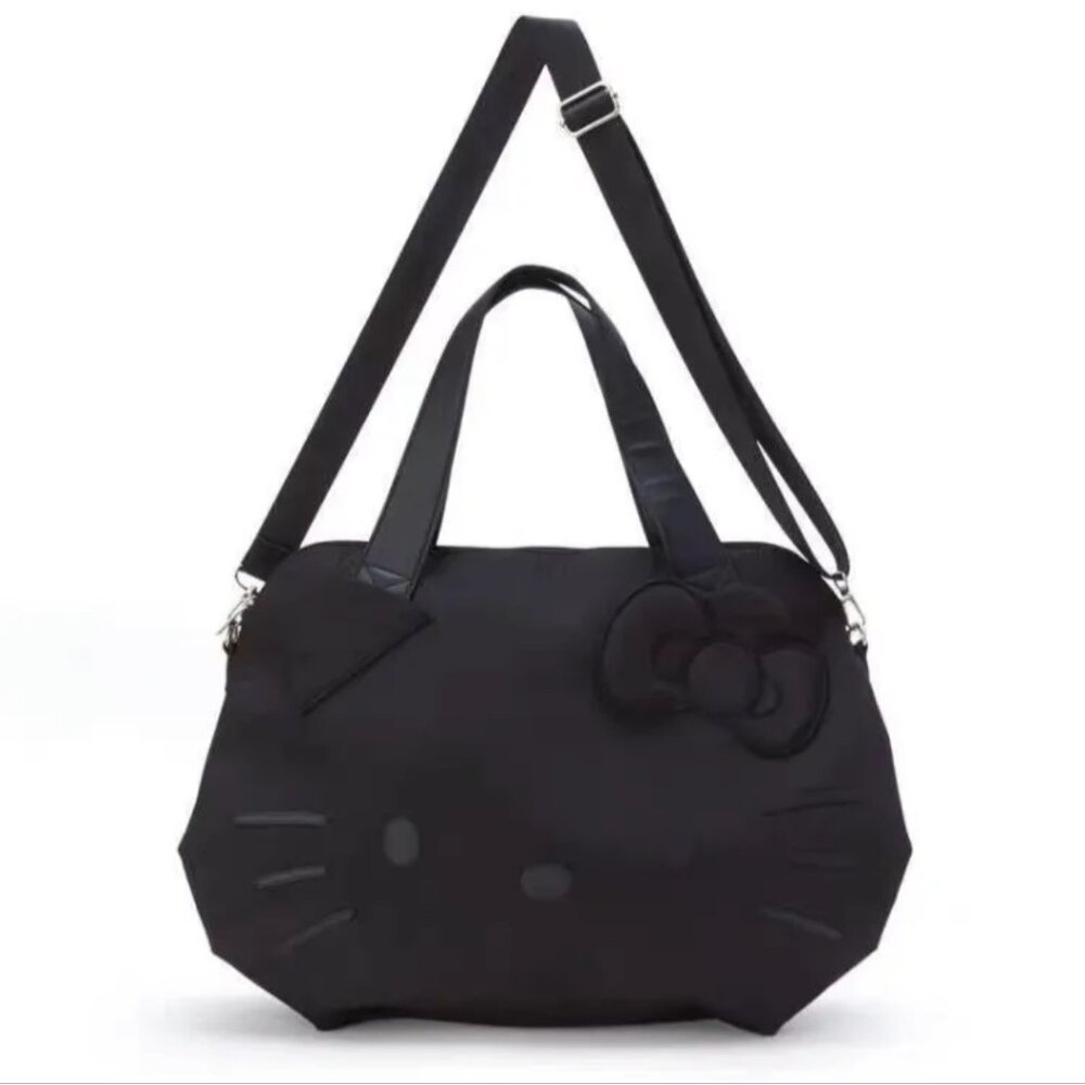 HELLO KITTY Large Capacity Tote Travel Bag Black NEW
